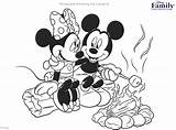 Coloring Disney Pages Mickey Minnie Mouse Family Printable Kids Camping Summer Cartoon Painting Hakuna Matata Cook Colouring Color Getcolorings Children sketch template