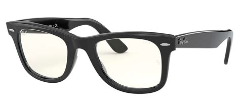 Ray Ban Rb2140 Original Wayfarer Sunglasses Black Evolve Clear To