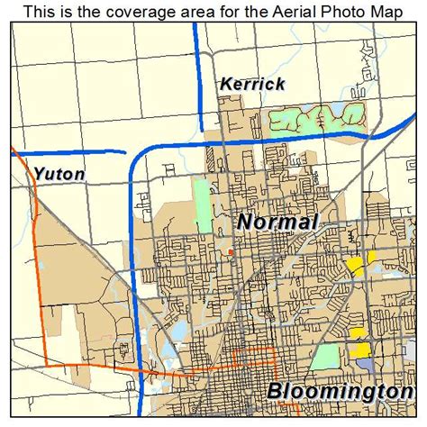 aerial photography map  normal il illinois