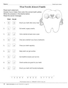 images  teeth worksheet grade  healthy teeth worksheet