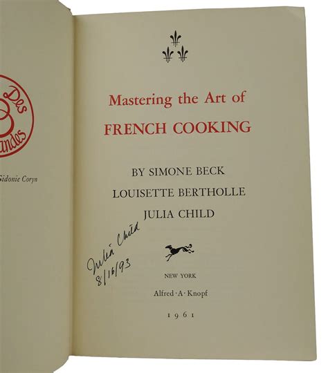 mastering  art  french cooking simone beck simone bertholle julia child  edition