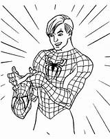 Spiderman Coloring Superheroes Pages Printable Kb sketch template