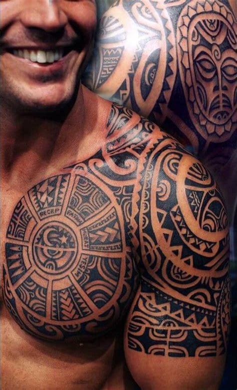 Top 70 Half Sleeve Tattoos For Men Tribal Chest Tattoos
