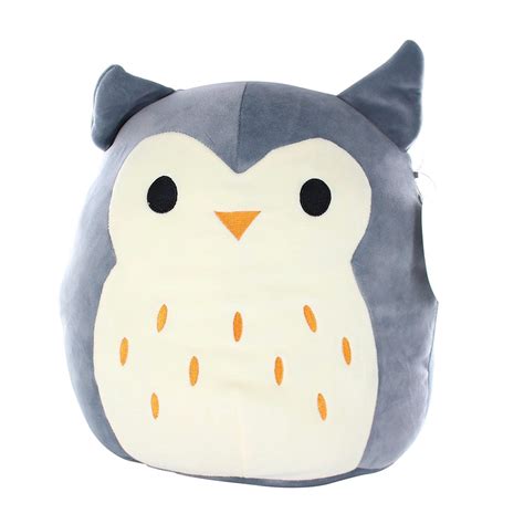 kellytoy squishmallow gray owl pillow plush toy  inches walmart