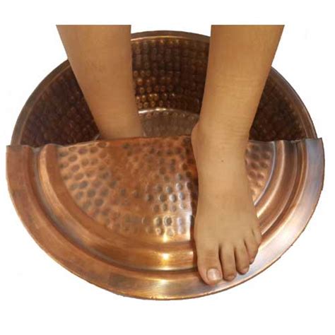 copper foot care therapy reflexology spa beauty salon basin