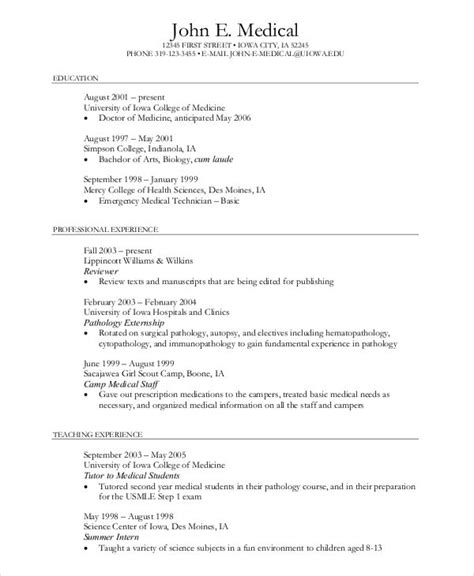 cv template medical student resume format medical resume template