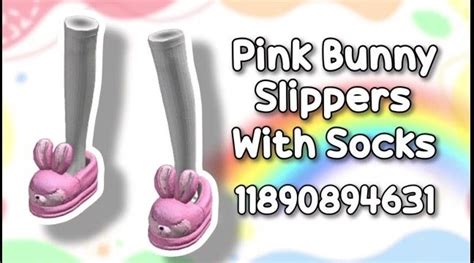 robloks   bunny slippers slippers pink