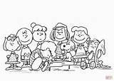 Coloring Pages Peanuts Charlie Brown Characters Christmas Printable Peanut Snoopy Color Character Linus Print Gang Thanksgiving Supercoloring Kids Cartoon Clipart sketch template
