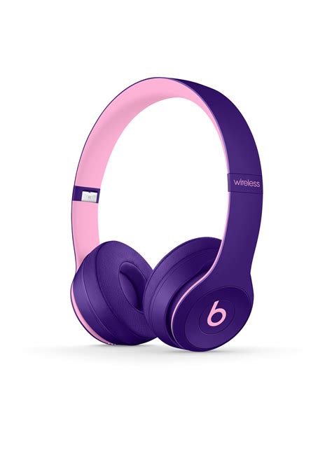 restored beats  dr dre solo wireless  ear headphones pop violet refurbished walmartcom