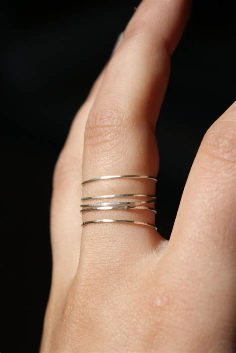 sterling silver stacking rings set of 5 by hannahnaomi on etsy 24 00