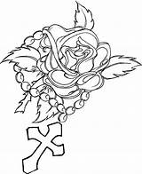 Rosary Coloring Pages Rose Cross Roses Drawing Crosses Beads Bead Tattoo Drawings Tattoos Clip Getdrawings Color Colouring Adult Rosaries Choose sketch template