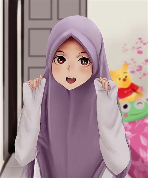 24 Gambar Kartun Hijab Yang Cantik