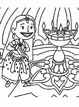 Diwali Pages Colouring Coloring Kids Related Posts sketch template