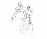 Noob Saibot Combat Mortal Coloring Cybor Pages Another sketch template
