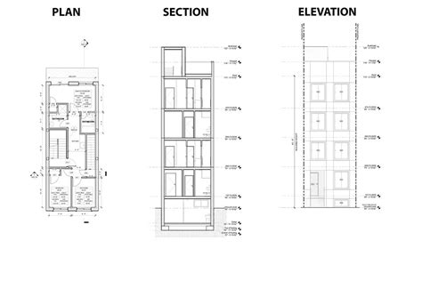 plan section elevation architectural drawings explained fontan