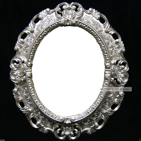 wandspiegel silber barock oval spiegel antik  badspiegel oval