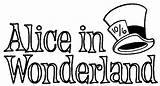 Wonderland Alice Coloring Text Wecoloringpage sketch template