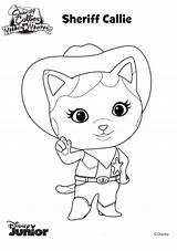 Callie Coloring Pages Sherrif Fun Kids Sheriff sketch template