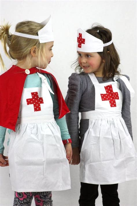 sweetheart nurses outfit girls costume fancy dress apron halloween