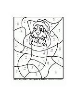 Christmas Addition Math Number Color Coloring Pages Activities Kids Worksheets sketch template