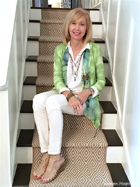 fashion over 50 white jeans