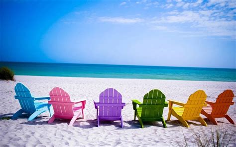 colorful beach chairs wallpaper phone wallpapers