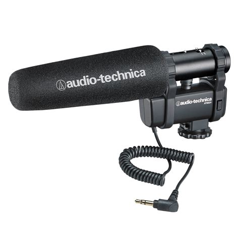audio technica  stereomono camera mount microphone