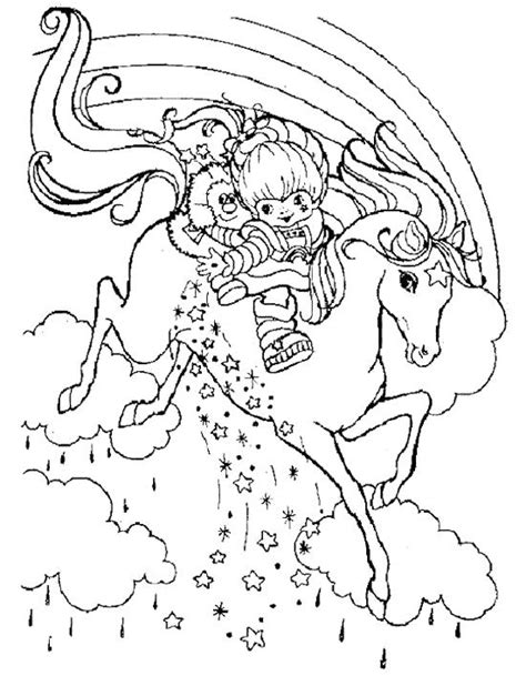rainbow horse magic coloring page  kids cartoon coloring pages