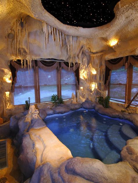 cave hot tub home design ideas pictures remodel  decor