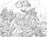 Peuple Guidant Liberte Guiando Libertad Liberdade Povo Delacroix Barykady Lud Eugene Liberty Wolność Francesa Francja Revolución Drukuj Wiodąca sketch template