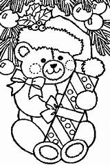 Christmas Coloring Bear Pages Printable Colouring Bears Cute Kids Adult Hard Kerst Coloringpages1001 Choose Board sketch template
