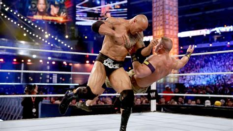The Rock Vs John Cena Wwe Championship Match Photos John Cena