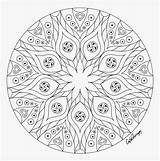 Coloring Tribal Mandala Transparent Pages Simple Adult Kindpng sketch template