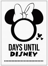 Countdown Disney Printable Calendar Vacation Days Template Minnie Mouse Diy Fun Down Cruise Calendars Vacations Disneyland Holiday Print Walt Visit sketch template