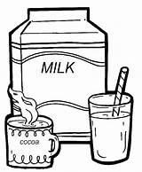 Coloring Pages Food Kids Drinks Milk Drink Printable Color Carton Jug Colouring Sheets Cute Sheet Healthy Book Print Cocoa Nature sketch template
