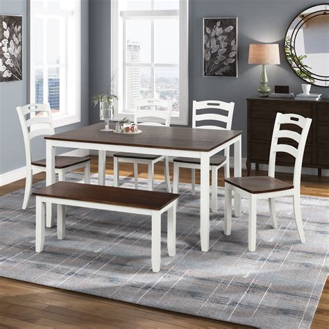 kitchen table   chairs set urhomepro  piece wood dining set