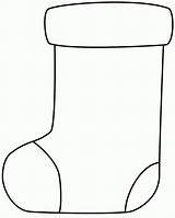 Stocking Coloring Pages Christmas Simple sketch template