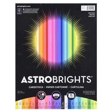 astrobrights color cardstock spectrum  color assortment  sheets walmartcom