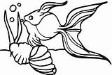 Coloring Fish Goldfish Pages Bowl Cliparts Use Clipart Color sketch template