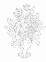 Bouquets Coloring Kids Pages Fun sketch template