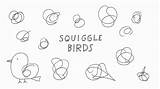Squiggle Drawing Birds Paintingvalley Exercise Drawings sketch template