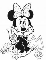 Minnie Mouse Coloring Pages Disney Printable Colouring Kids Baby Worksheets sketch template