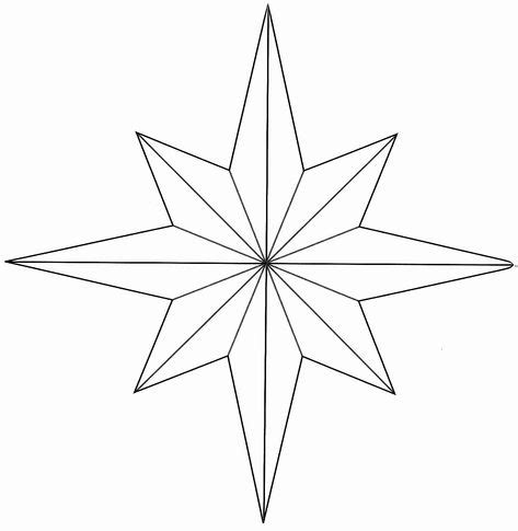star shape coloring page geometri ilustrator