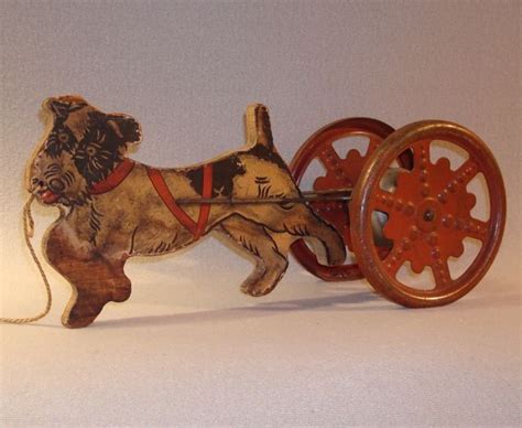 early dog drawn bell pull toy antique toys toy wagon vintage toys