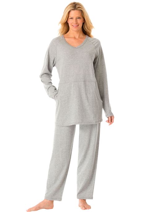 dreams  womens  size  piece lounge set pajamas  heather