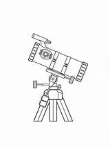 Telescope Coloring Pages Printable Color Kids sketch template