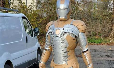 fan creates amazingly accurate cardboard iron man suit