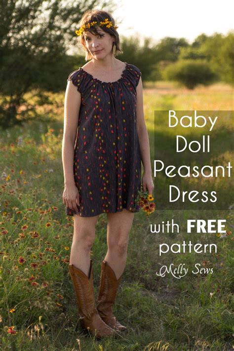 baby doll dress pattern peasant dress tutorial melly sews