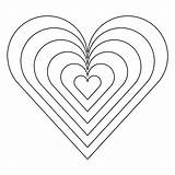 Coloring Heart Rainbow Pages Colouring Sheet Book Popular sketch template