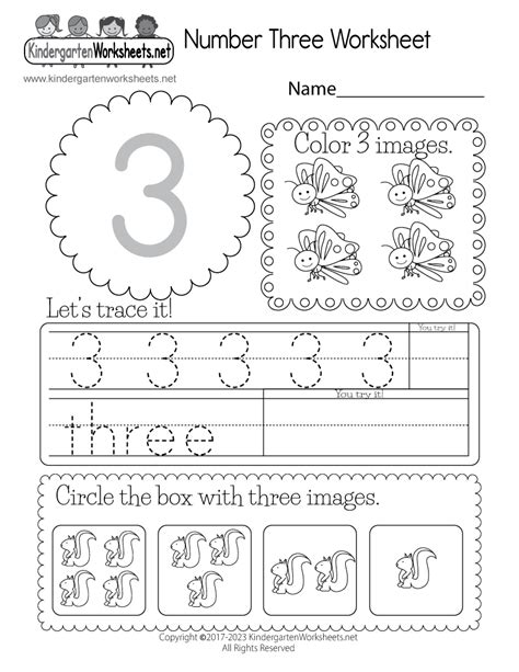number  worksheet  printable digital